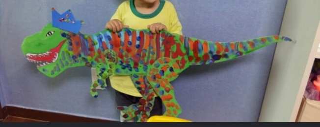 Рисуем динозавров Простая поделка рисунок динозавра.