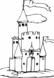 Раскраски замков и крепостей Средневековые замки и крепости