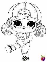 Куклы LOL 5 серия Красивые раскраски для девочки с куклой лол Sk8er Grrrl     