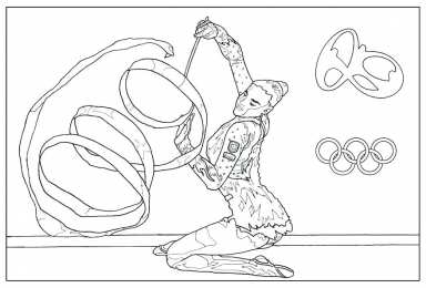 Гимнасты Раскраски с гимнастами. Виды спорта. Гимнастика