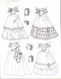 Куклы для вырезания Куклы и их бумажные платья. Вырежи платье и одень куклу
