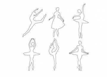 Контуры балерины Контуры и шаблоны балерин для вырезания скачать бесплатно онлайн