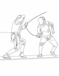 фихтование Спорт фихтование. Раскраски со шпагой