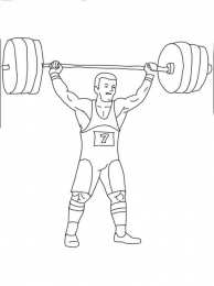 Штанга Раскраски со штангистами. Жим штанги