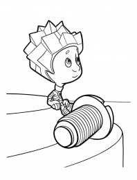 Фиксики Нолик около винтика