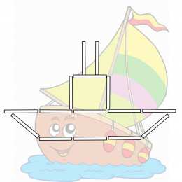 Счетные палочки Фигуры из цветных счетных палочек