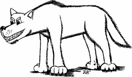 Волк Раскраски с  волком из мультфильма и сказки. Серый волк