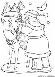 Новый год Дед мороз мчится на праздник на сказочных оленях