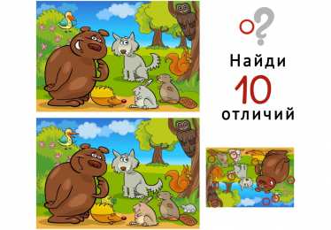 Найти отличия Найди 10 отличий 