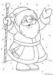 Новый год Раскраски с дедом морозом