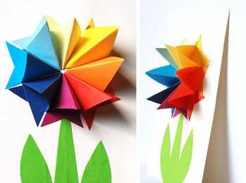 Объемные аппликации Объемная аппликация цветов из цветной бумаги