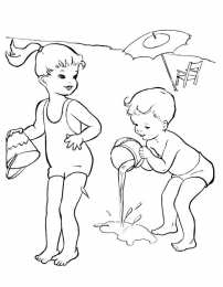 Лето Раскраски про лето