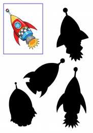 Найди пару Найди где тень от ракеты. Задания ко дню космонавтики