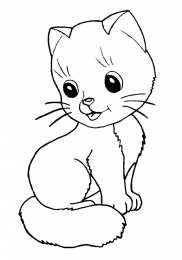 Кошка Коты. Раскраски с грациозными домашними животными 