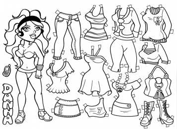 Куклы для вырезания Куклы и их бумажные платья. Вырежи платье и одень куклу