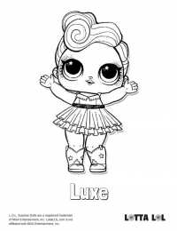 Куклы LOL 2 серия Раскраска кукла Luxe, раскраска лол, кукла с блестящим макияжем