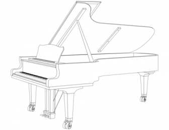 Рояль Скачать бесплатно раскраску рояль. Музыкальный инструмент