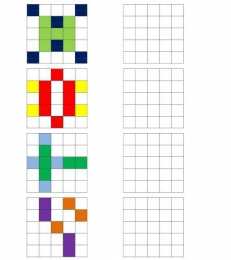 Развиваем внимание Нарисуй по клеточкам. Пиксельные узоры.Нарисуй по образцу.