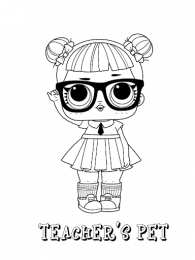 Куклы LOL 1 серия Раскраска Teacher’s Pet, раскраска лол любимец учителя, раскраски лол.