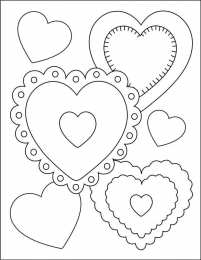 Контуры сердца. Сердечки Контуры сердец и валентинок для вырезания, поделок и аппликаций