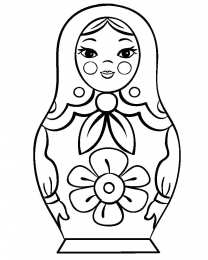 Матрешки Русское народное творчество в раскрасках. Матрешки
