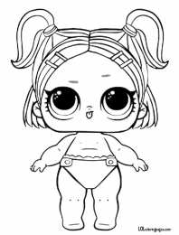 Куклы LOL 3 серия Качественная раскраска для девочке с куклой лол  Lil V.R.Q.T