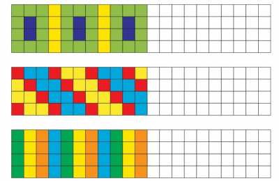 Внимание мышление логика Продолжи цветной узор по обрацу