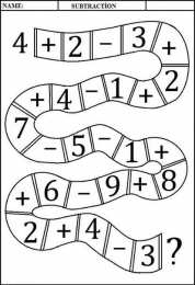 Сложение и вычитание Задания на сложение и вычитание от 1 до 10