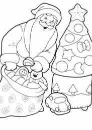 Новый год Дед мороз дарит подарки