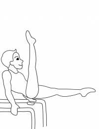 Гимнасты Раскраски с гимнастами. Виды спорта. Гимнастика