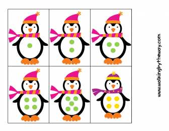 Задания с цифрами Учимся считать с пнигвинами