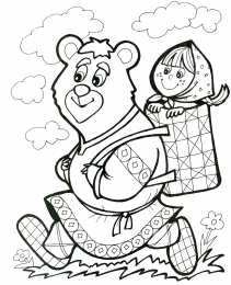 Маша и медведь Маша и медведь. раскраски из мультфильма