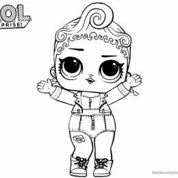 Куклы LOL 2 серия Раскраска кукла Pink Baby, раскраски куклы лол красивая и стильная