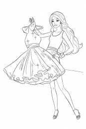 Барби Барби собирается примерить платье