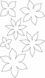 цветок контуры цветов для поделок на летнюю и весеннюю тему