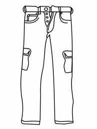 Брюки Брюки штаны и джинсы. Раскраски одежда