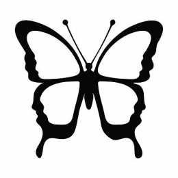 Контуры бабочки Контуры, трафареты, шаблоны бабочек для вырезания аппликаций  и поделок