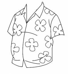 Рубашка Одежда. Рубашка для вырезания и раскрашивания 