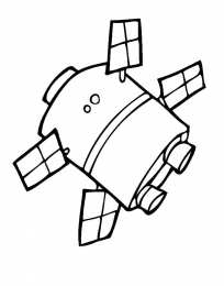 Спутник Раскраски со спутниками