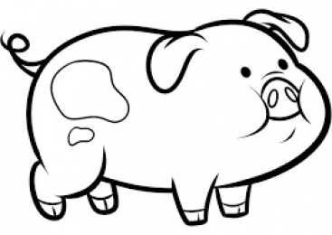Поросенок Свинья с поросятами  и просто раскраски хрюшек и кабанов