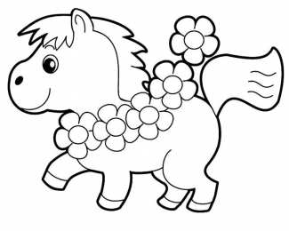 Лошадка Раскраски с лошадкой качалкой и просто маленькими лошадками 