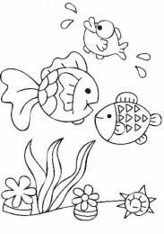 Морской мир Раскраски для раннего развития с морскими животными и рыбами