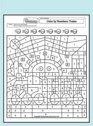 Раскрась по цифрам Раскраски по цифрам с животными и техникой