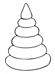 Пирамидка Детская пирамидка. Раскраска для ребенка