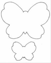 Контуры бабочки Контуры, трафареты, шаблоны бабочек для вырезания аппликаций  и поделок
