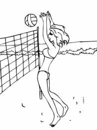 Волейбол Раскраски с игрой волейбол