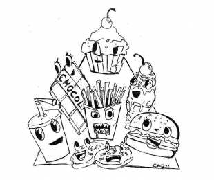 Фаст фуд Фаст фуд. Еда чтобы перекусить. Вредная еда