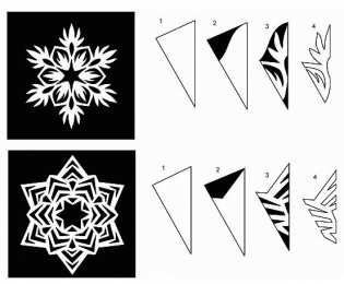 Снежинки Скачать новогодние снежинки. Как вырезать из бумаги снежинку. 