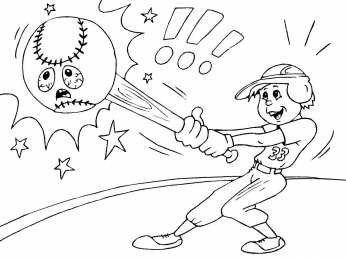 Бейсбол Раскраски про бейсбол скачать и распечатать бесплатно