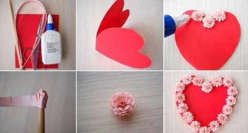 Поделки на день святого Валентина Поделки из бумаги на день святого валентина